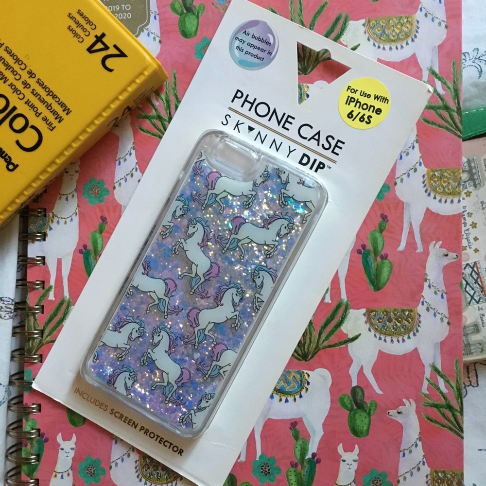 Urban Outfitters iphone 6/6s case unicorn glitter